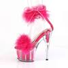 Pleaser - ADORE724F Sandale à bride à la cheville, Pole dance chaussures - Chaussures de pole dance - Rose/Blanc Product image